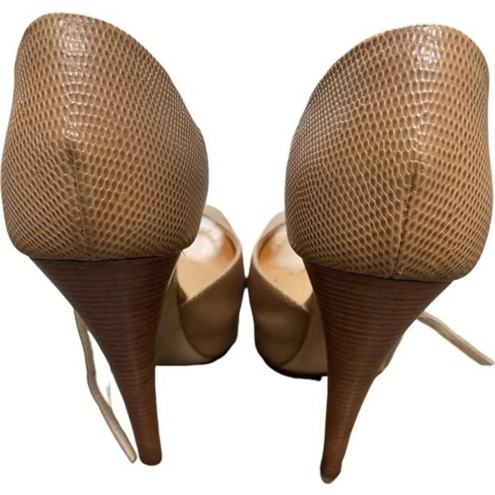 Giuseppe Zanotti Tan Peep Toe Heel with ankle strap